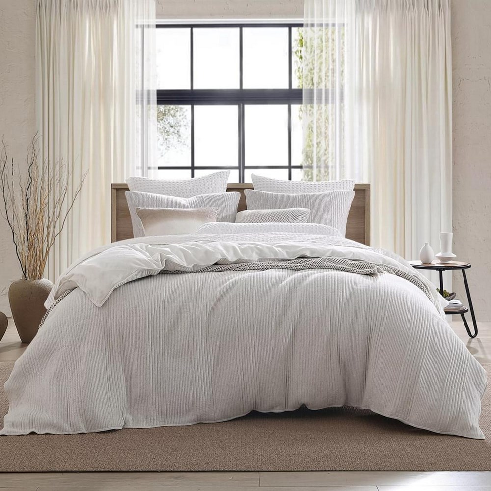 Ribbed Jersey Bedding by DKNY Pure in Heather Grey